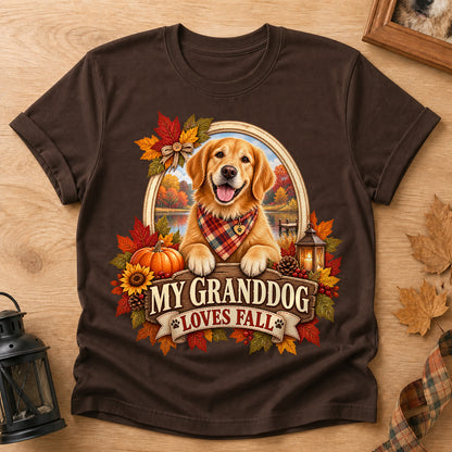 Granddog Loves Fall T-shirt - Dark Chocolate - Brooke & Belle
