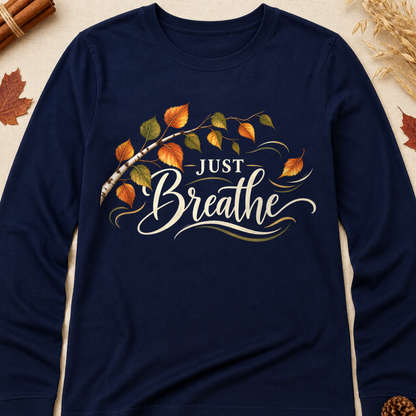 Just Breathe Fall Long Sleeves - Navy - Brooke & Belle