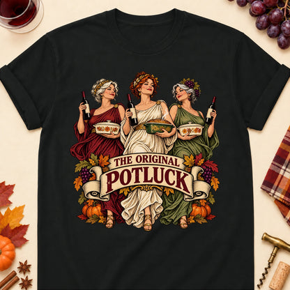 The Original Potluck Colored Print T-Shirt - Black - Brooke & Belle