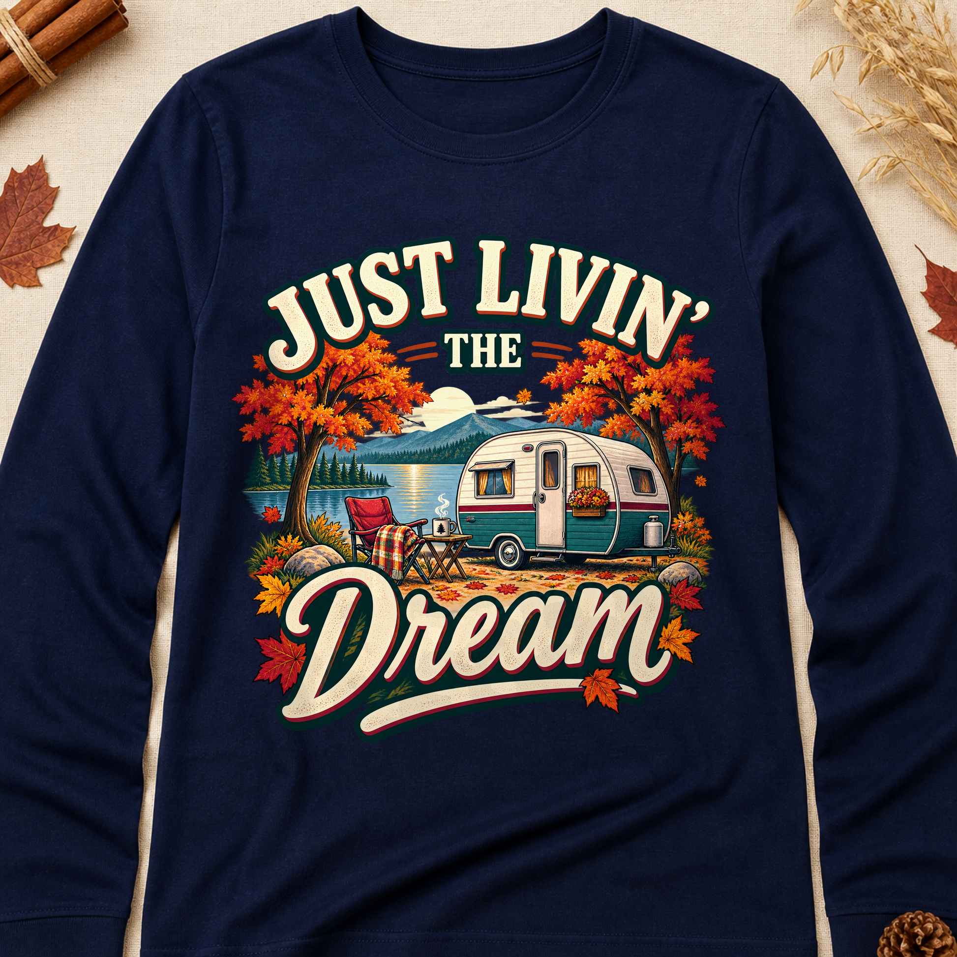 Just Livin' The Dream Fall Long Sleeves - Navy - Brooke & Belle