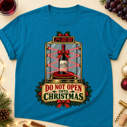 Do Not Open Until Christmas Colored Print T-Shirt - Antique Sapphire - Brooke & Belle