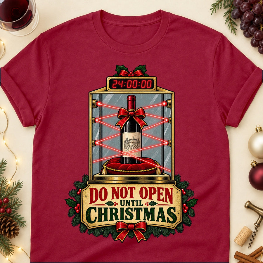 Do Not Open Until Christmas Colored Print T-Shirt