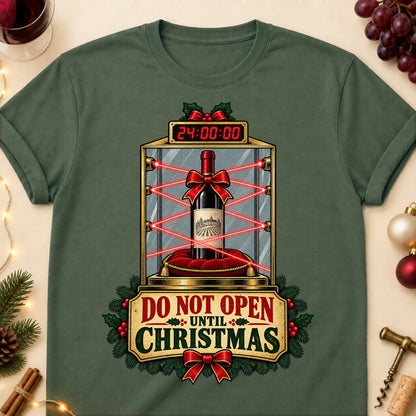 Do Not Open Until Christmas Colored Print T-Shirt - Military Green - Brooke & Belle