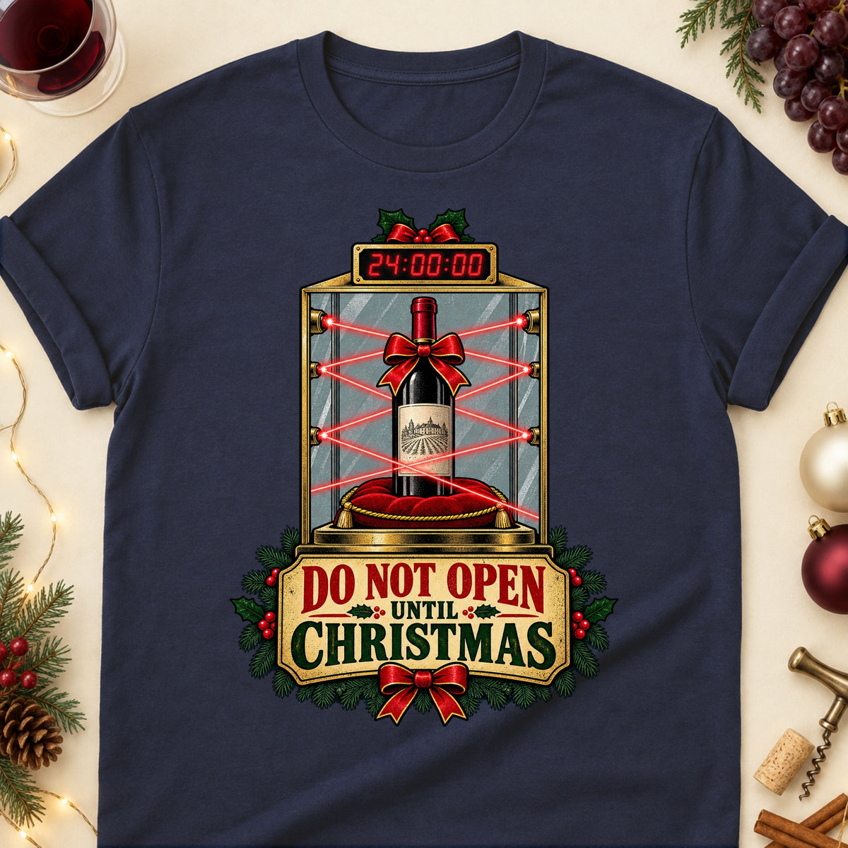 Do Not Open Until Christmas Colored Print T-Shirt - Navy - Brooke & Belle