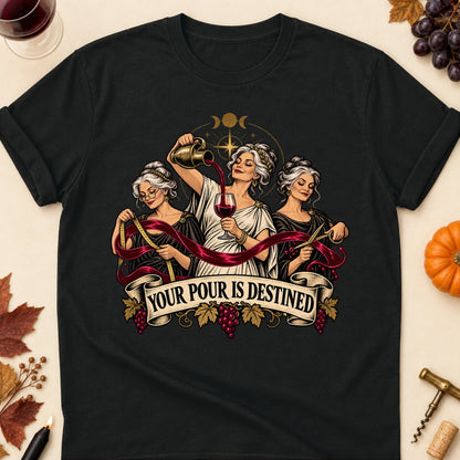 Your Pour Is Destined Colored Print T-Shirt - Black - Brooke & Belle