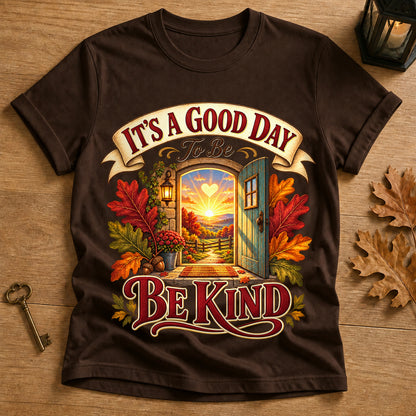 Good Day Be Kind T-shirt - Dark Chocolate - Brooke & Belle