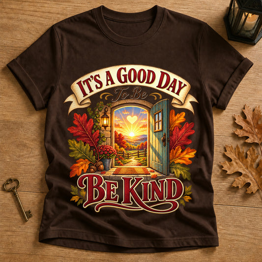 Good Day Be Kind T-shirt - Dark Chocolate - Brooke & Belle