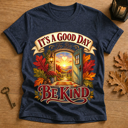 Good Day Be Kind T-shirt - Heather Navy - Brooke & Belle