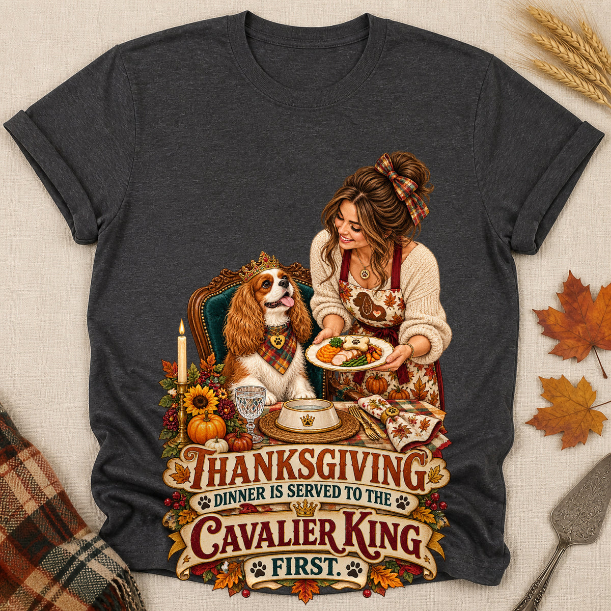 Cavalier First T-shirt - Dark Heather - Brooke & Belle