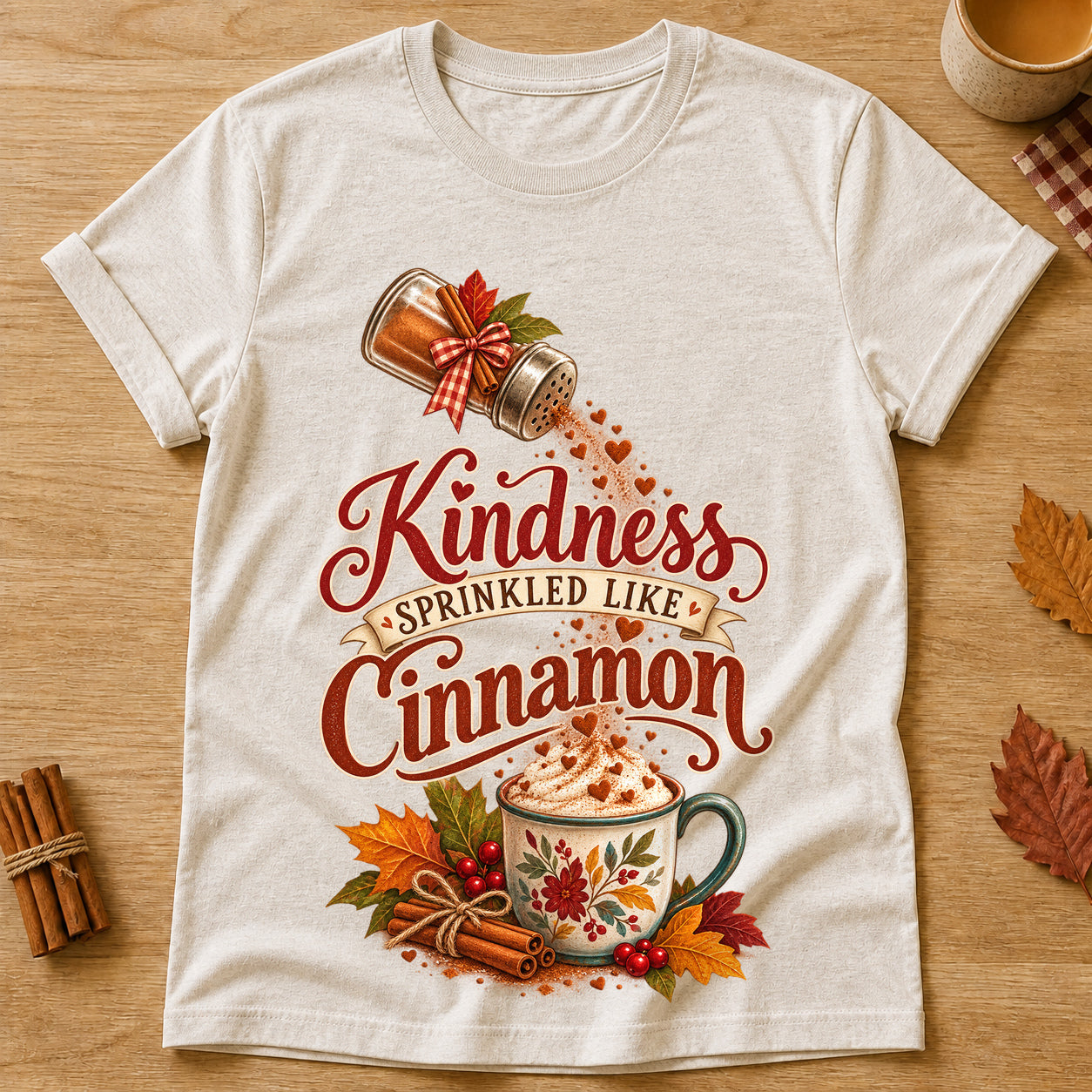 Kindness Cinnamon T-shirt - Heather Oatmeal - Brooke & Belle
