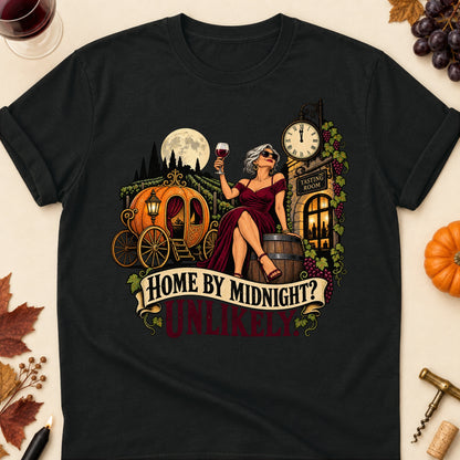 Home By Midnight? Unlikely Colored Print T-Shirt - Black - Brooke & Belle