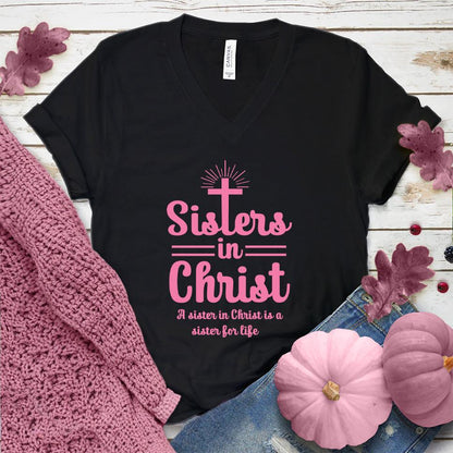 Sisters In Christ V-Neck Pink Edition