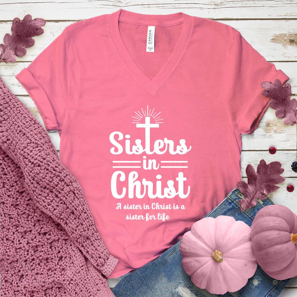 Sisters In Christ V-Neck Pink Edition - Brooke & Belle
