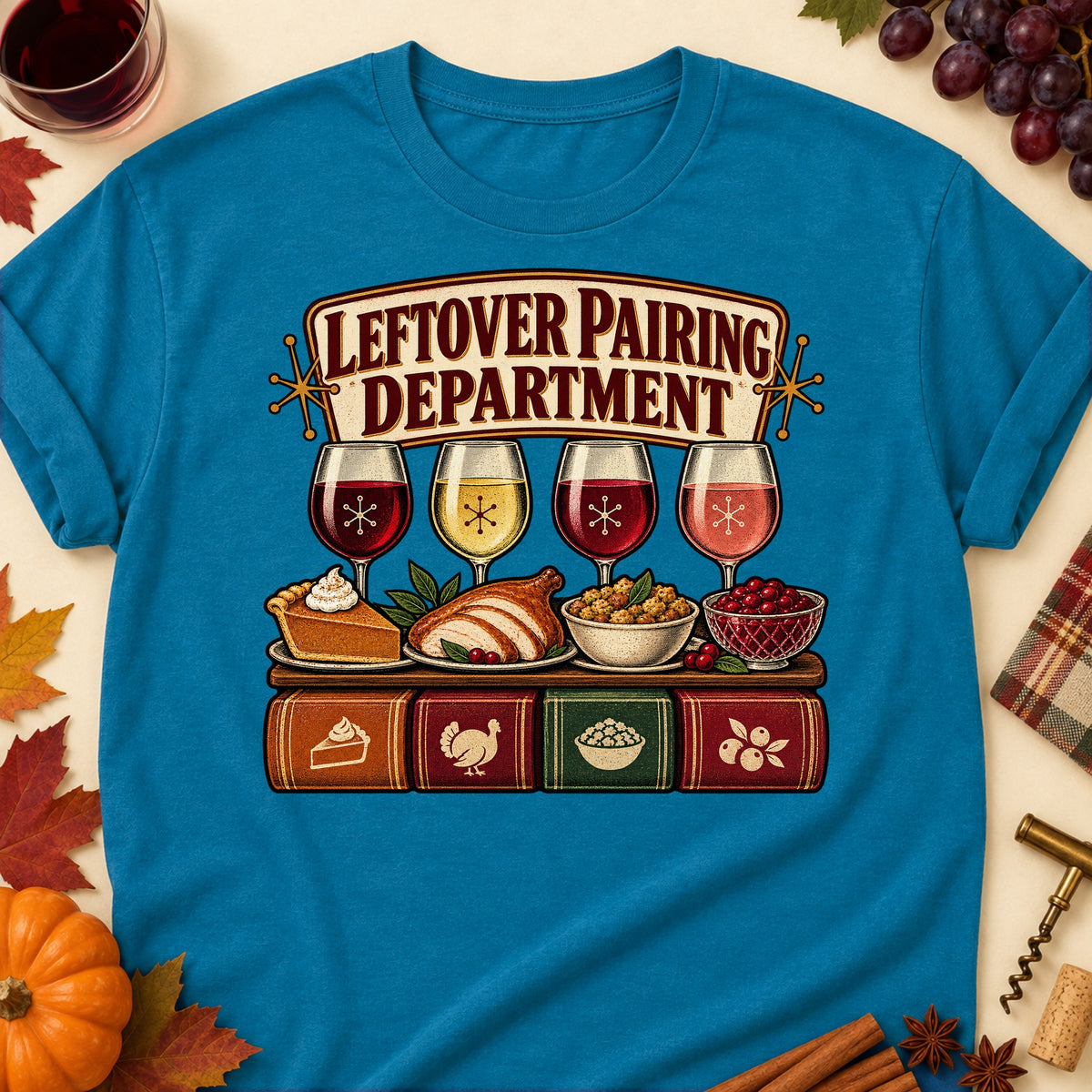 Leftover Pairing Department Colored Print T-Shirt - Antique Sapphire - Brooke & Belle
