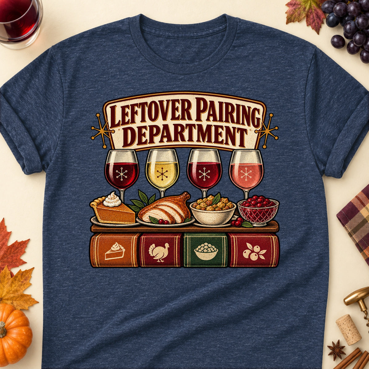 Leftover Pairing Department Colored Print T-Shirt - Heather Navy - Brooke & Belle