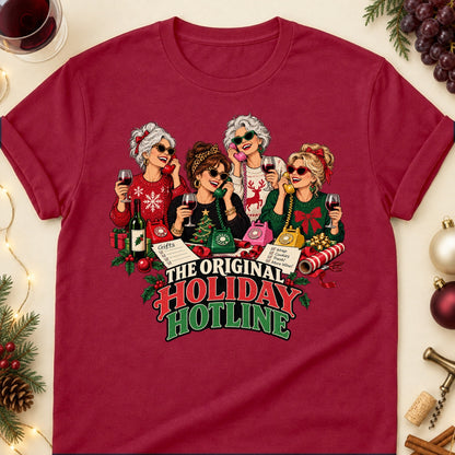 The Original Holiday Hotline Colored Print T-Shirt - Cardinal Red - Brooke & Belle