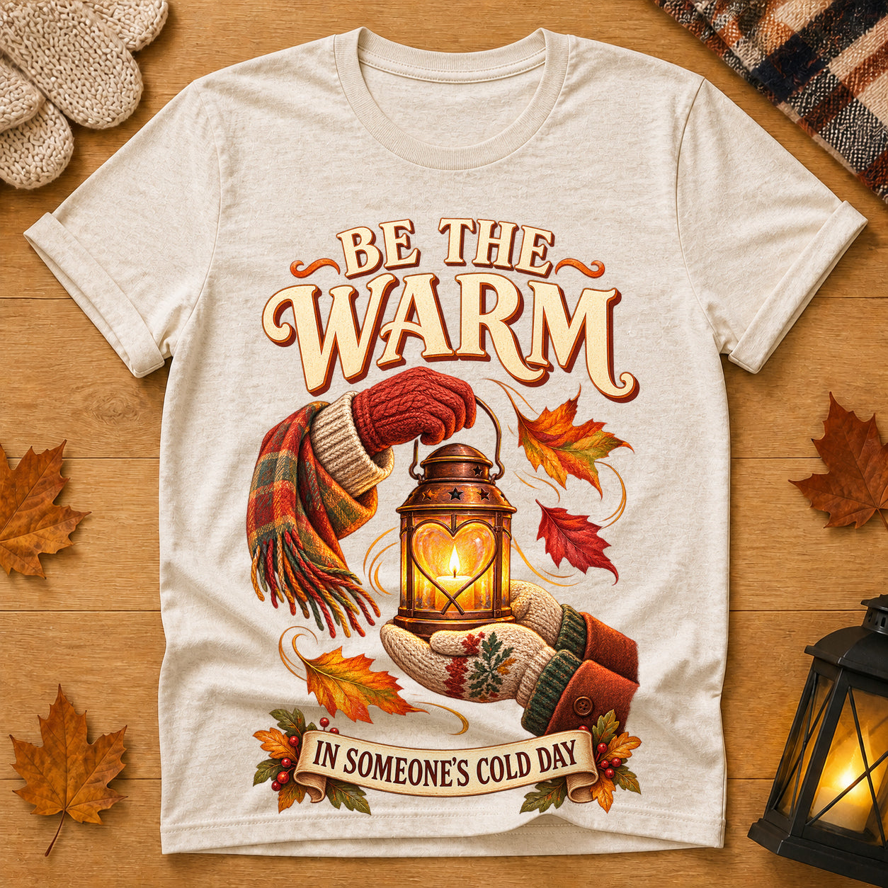 Be The Warm T-shirt - Heather Oatmeal - Brooke & Belle