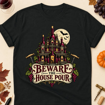 Beware The House Pour Colored Print T-Shirt - Black - Brooke & Belle