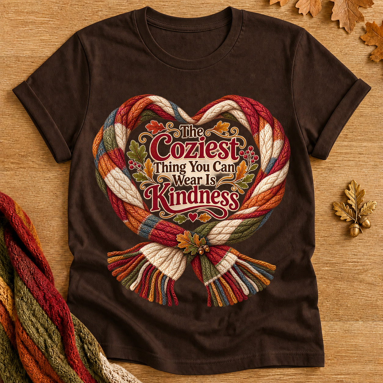 Coziest Wear Kindness T-shirt - Dark Chocolate - Brooke & Belle
