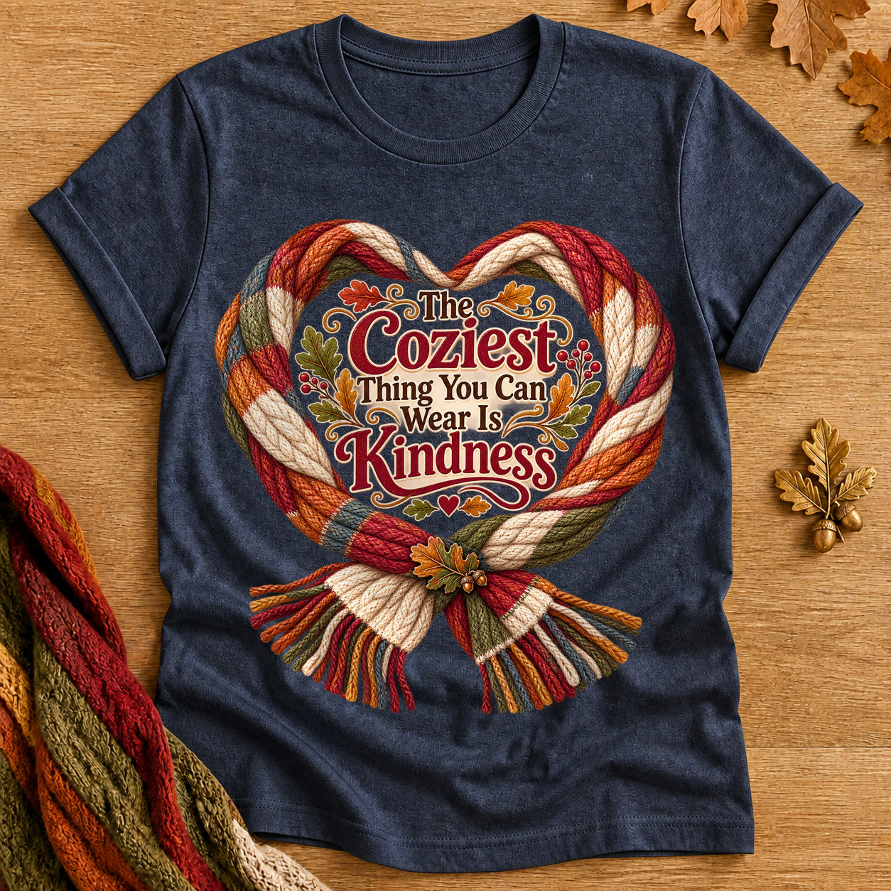 Coziest Wear Kindness T-shirt - Heather Navy - Brooke & Belle