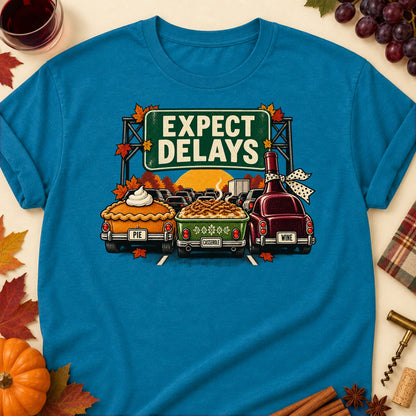 Expect Delays Colored Print T-Shirt - Antique Sapphire - Brooke & Belle