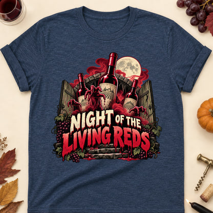 Night Of The Living Reds Colored Print T-Shirt - Heather Navy - Brooke & Belle