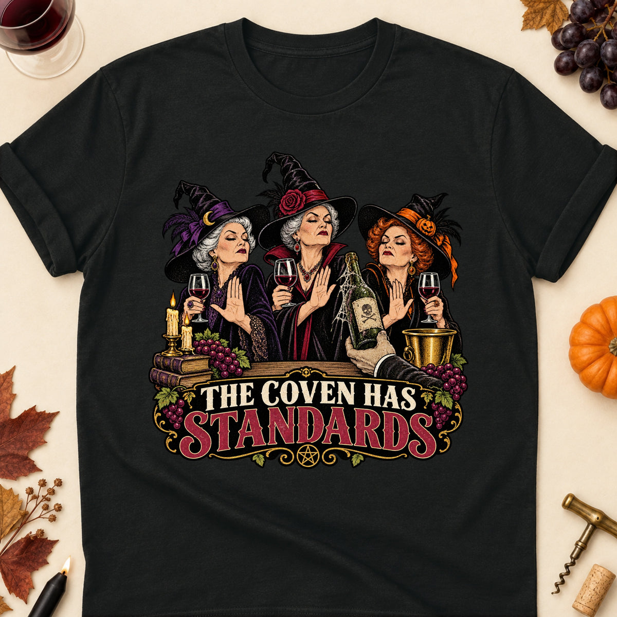 The Coven Has Standards Colored Print T-Shirt - Black - Brooke & Belle