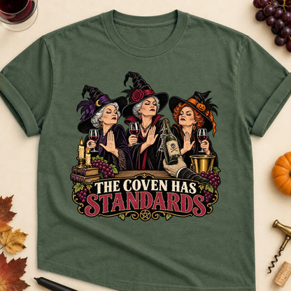The Coven Has Standards Colored Print T-Shirt - Military Green - Brooke & Belle