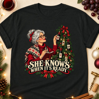 She Knows When It's Ready Colored Print T-Shirt - Black - Brooke & Belle