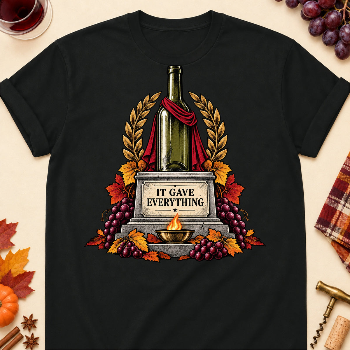 It Gave Everything Colored Print T-Shirt - Black - Brooke & Belle