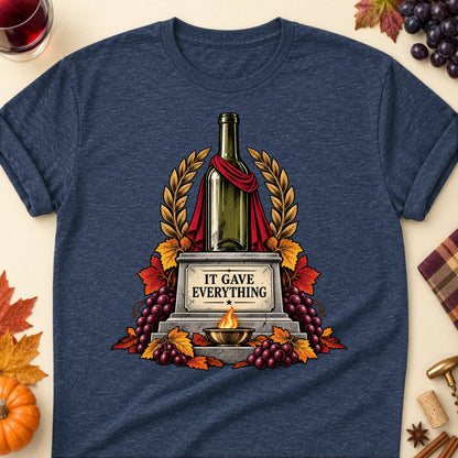 It Gave Everything Colored Print T-Shirt - Heather Navy - Brooke & Belle