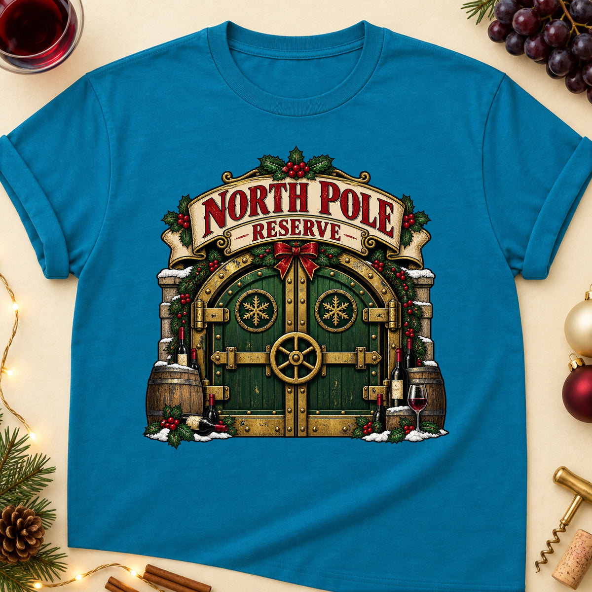 North Pole Reserve Colored Print T-Shirt - Antique Sapphire - Brooke & Belle