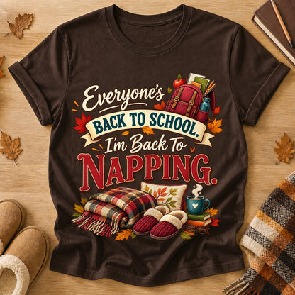 Back To School Napping T-shirt - Dark Chocolate - Brooke & Belle