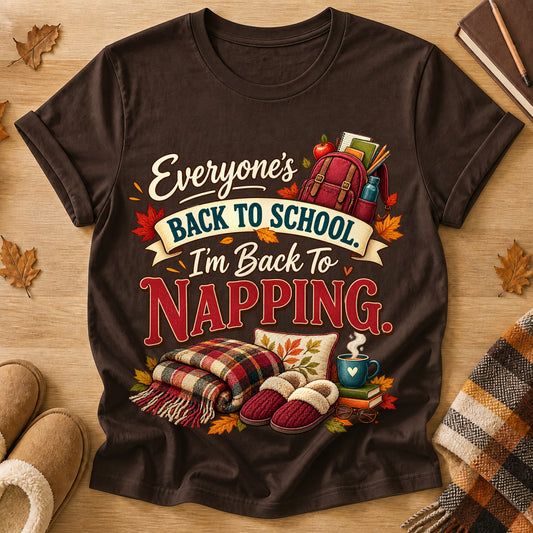 Back To School Napping T-shirt - Dark Chocolate - Brooke & Belle