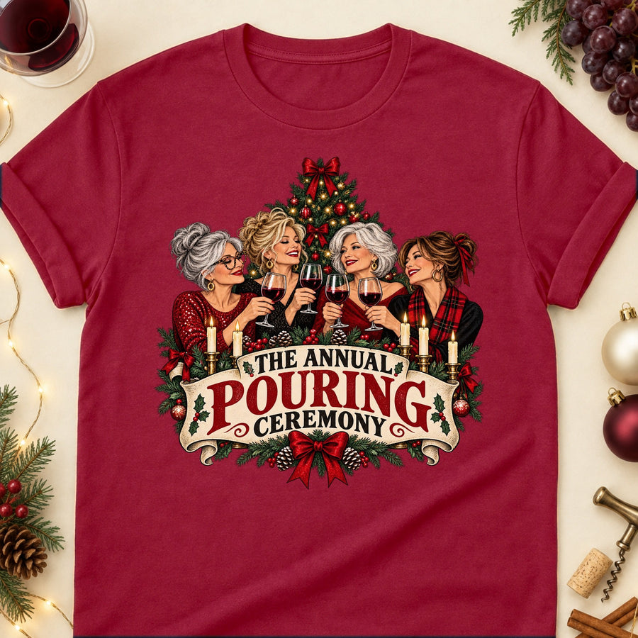 The Annual Pouring Ceremony Colored Print T-Shirt