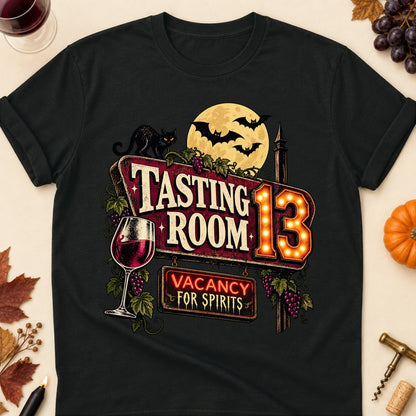 Tasting Room 13 Vacancy For Spirits Colored Print T-Shirt - Black - Brooke & Belle