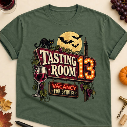 Tasting Room 13 Vacancy For Spirits Colored Print T-Shirt - Military Green - Brooke & Belle
