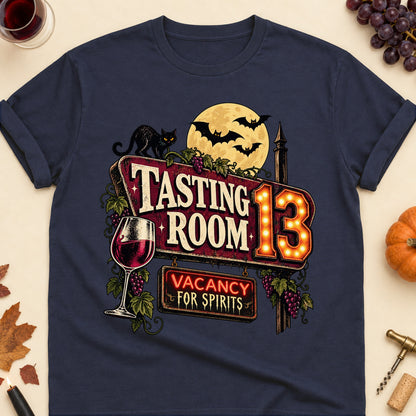 Tasting Room 13 Vacancy For Spirits Colored Print T-Shirt - Navy - Brooke & Belle