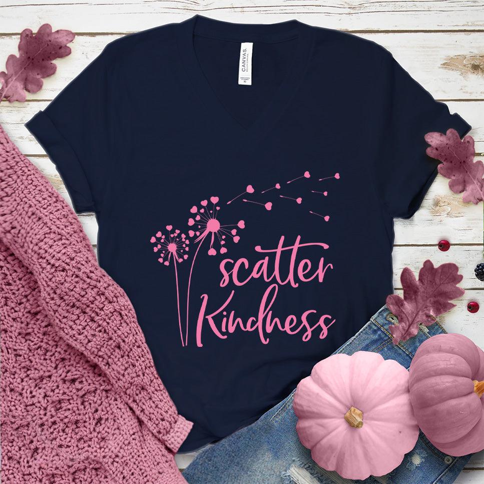 Scatter Kindness V-Neck Pink Edition - Brooke & Belle