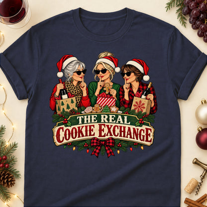 The Real Cookie Exchange Colored Print T-Shirt - Navy - Brooke & Belle