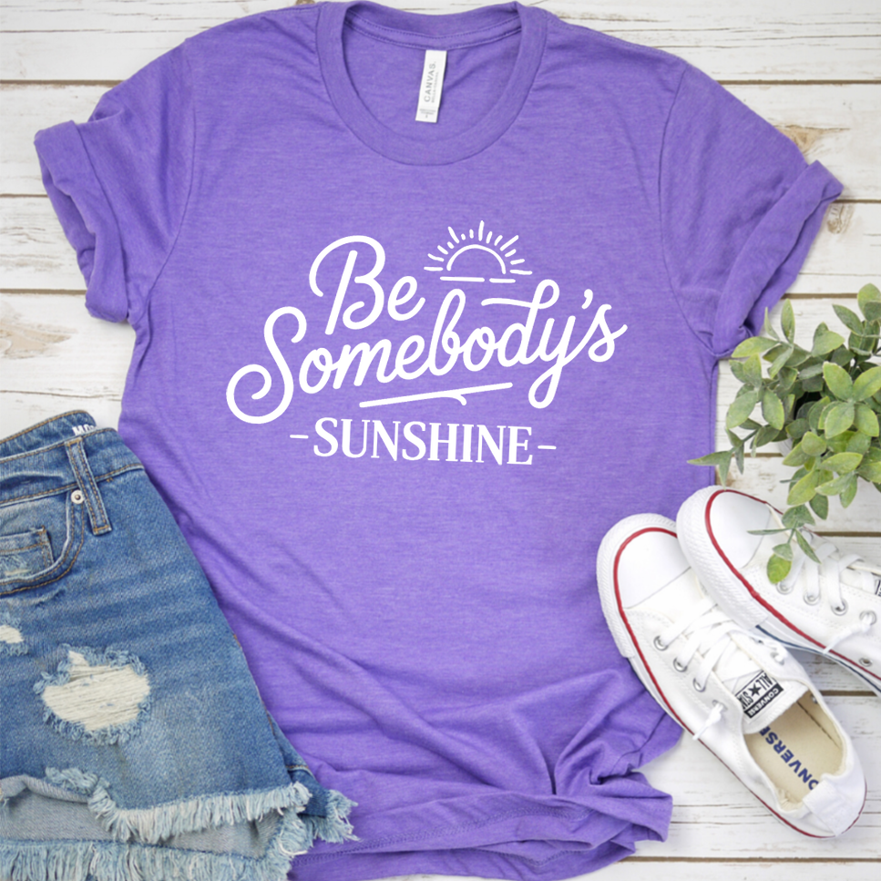 Be Somebody's Sunshine T-Shirt - Heather Purple - Brooke & Belle