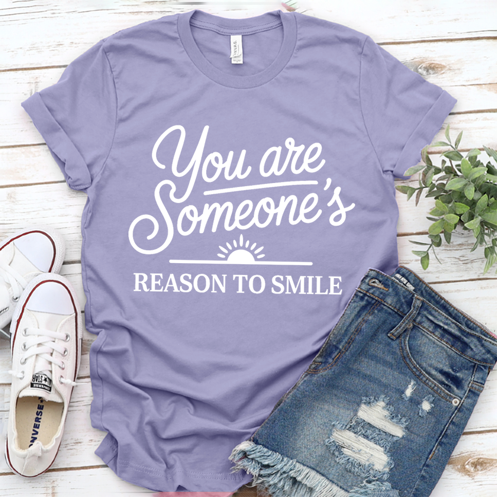 You Are Someone's Reason To Smile T-Shirt - Dark Lavender - Brooke & Belle