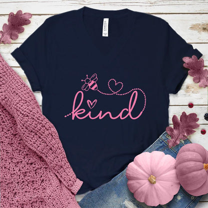 Bee Kind V-Neck Pink Edition