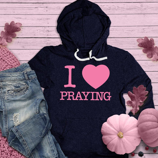 I Heart Praying Colored Hoodie Pink Edition - Brooke & Belle