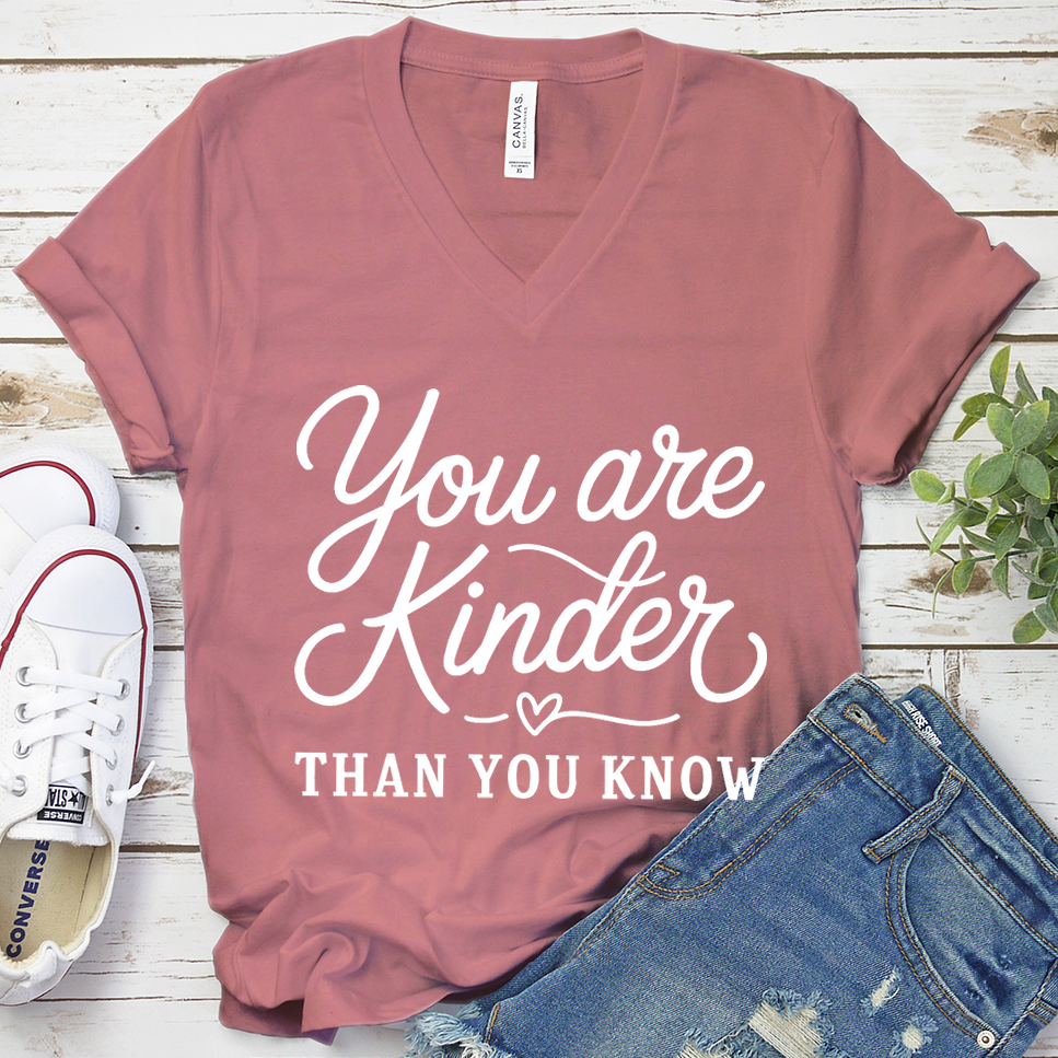 You Are Kinder Than You Know V-Neck - Mauve - Brooke & Belle