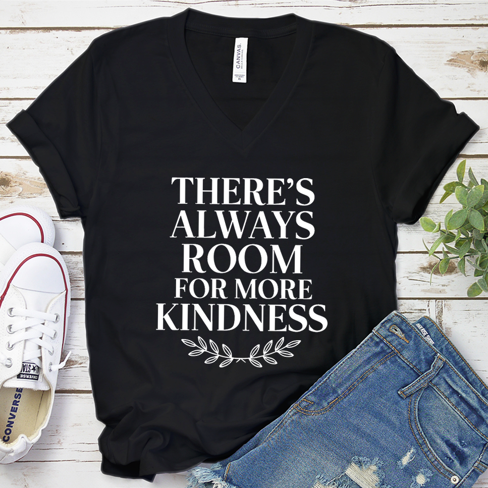 There's Always Room For More Kindness V-Neck - Black - Brooke & Belle