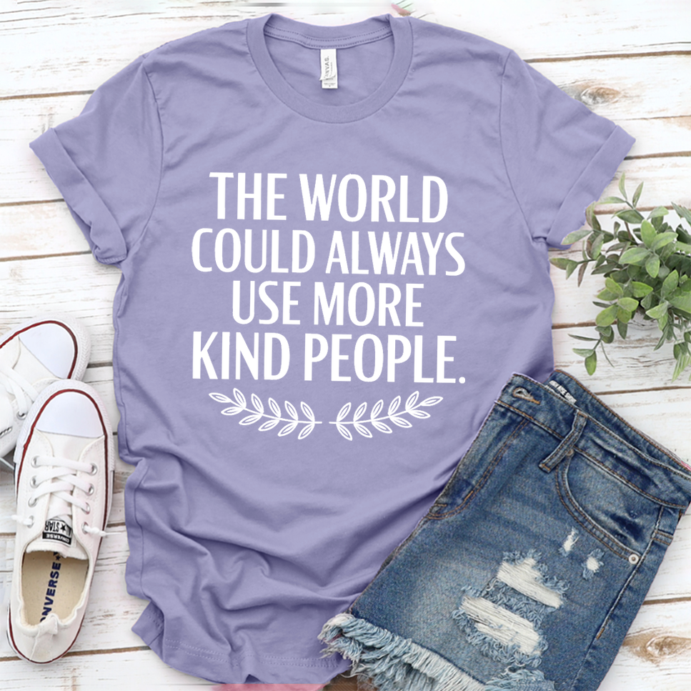 The World Could Always Use More Kind People T-Shirt - Dark Lavender - Brooke & Belle