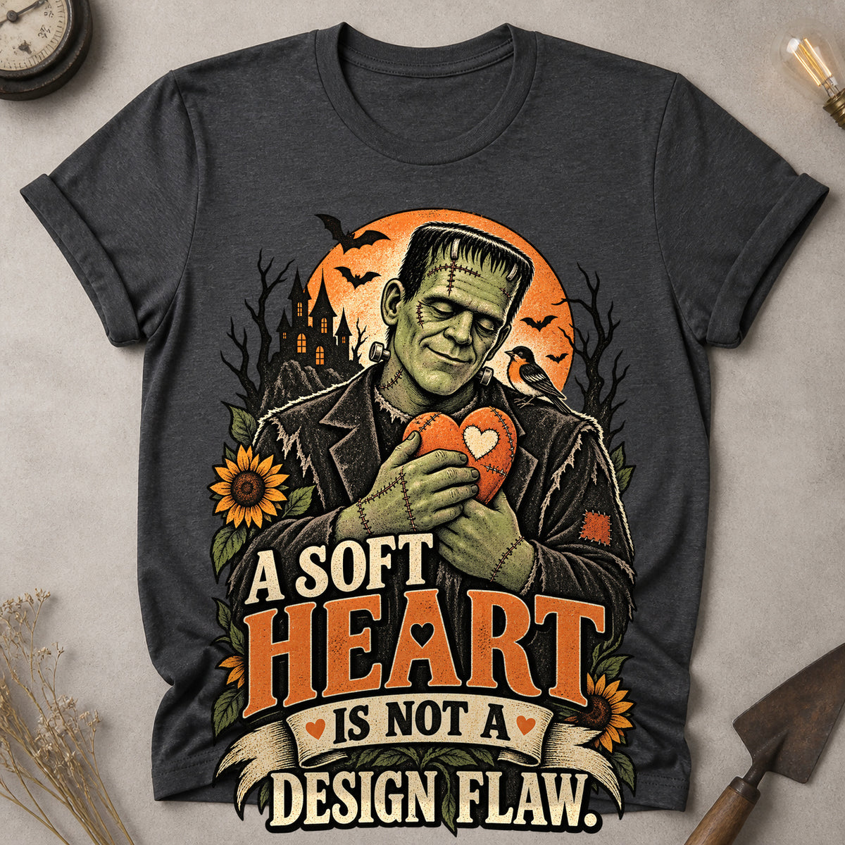 Not A Design Flaw T-shirt - Dark Heather - Brooke & Belle