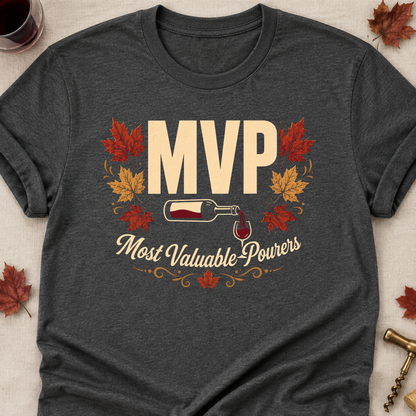 MVP Most Valuable Pourers Fall Colored Print T-Shirt - Dark Heather - Brooke & Belle