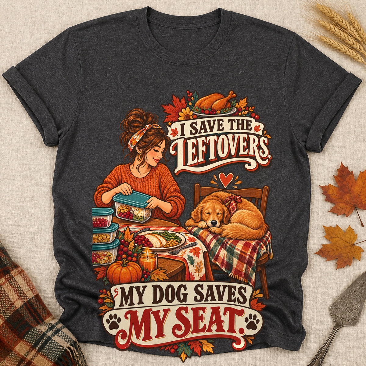 Saves My Seat T-shirt - Dark Heather - Brooke & Belle
